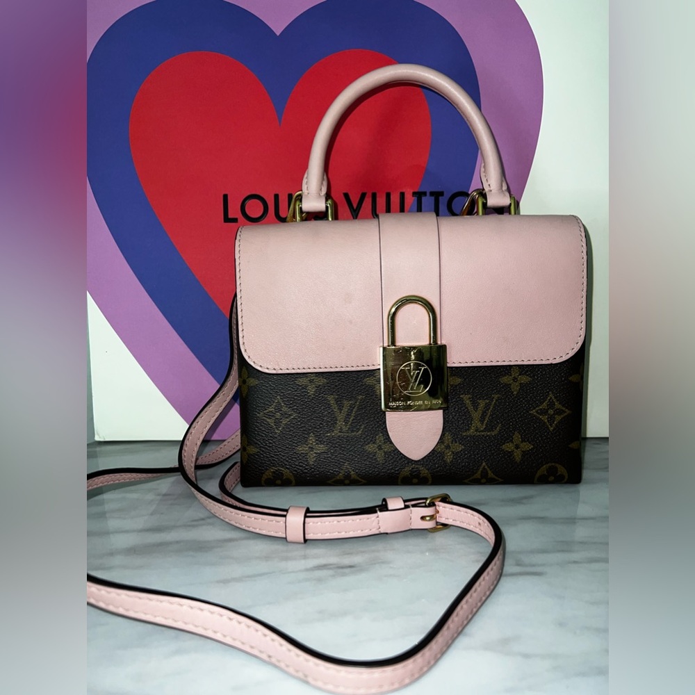 Louis Vuitton Rose Locky BB Leather Crossbody Bag